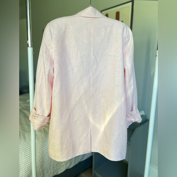 NWOT - S - MARA HOFFMAN TATUM blazer suit jacket linen pink pastel - Picture 7 of 8